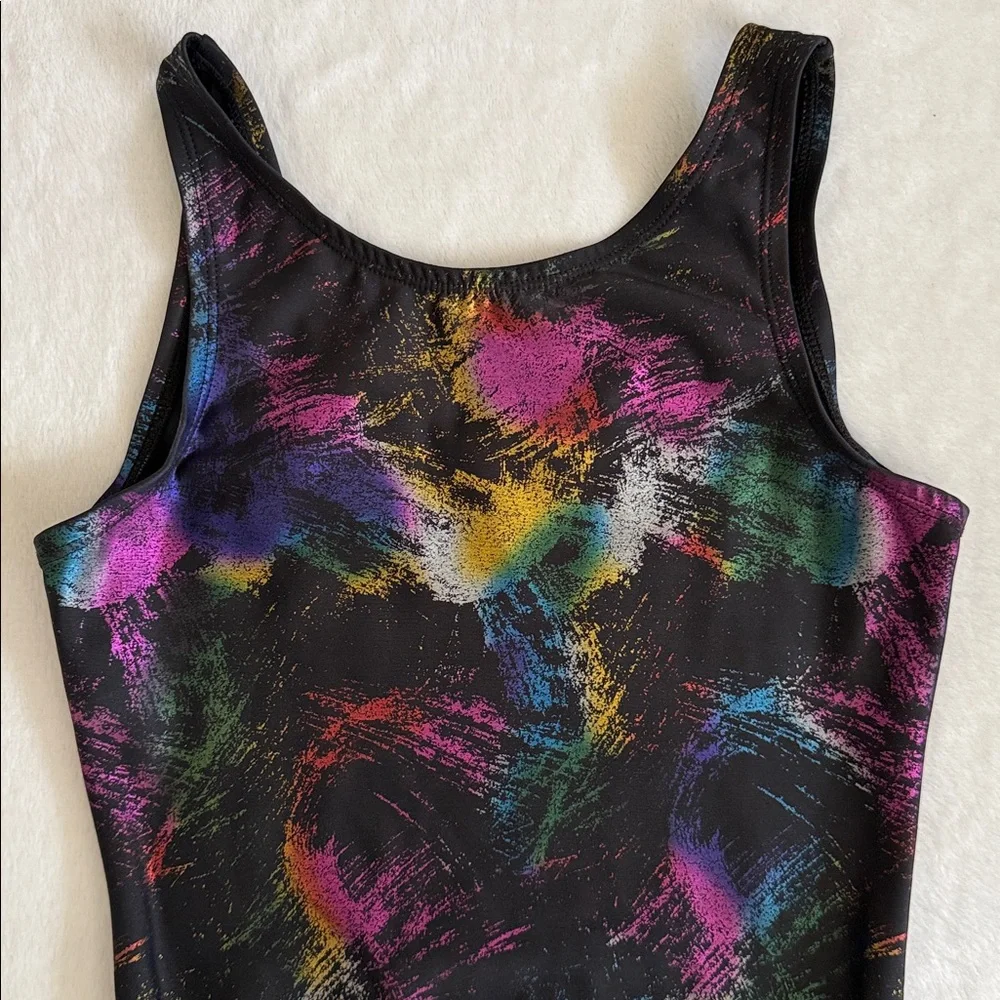 {VTG} Leo's Dancewear | Dance Leotard Black/Multicolor Iridescent (CL)